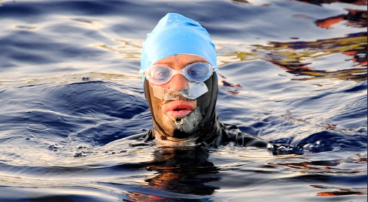 Diana Nyad in the water this weekend.