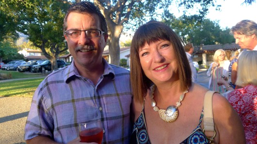 Cindy and Chris Bouchard are such loyal followers they stopped in SB on their way home to Mexico to attend the party.